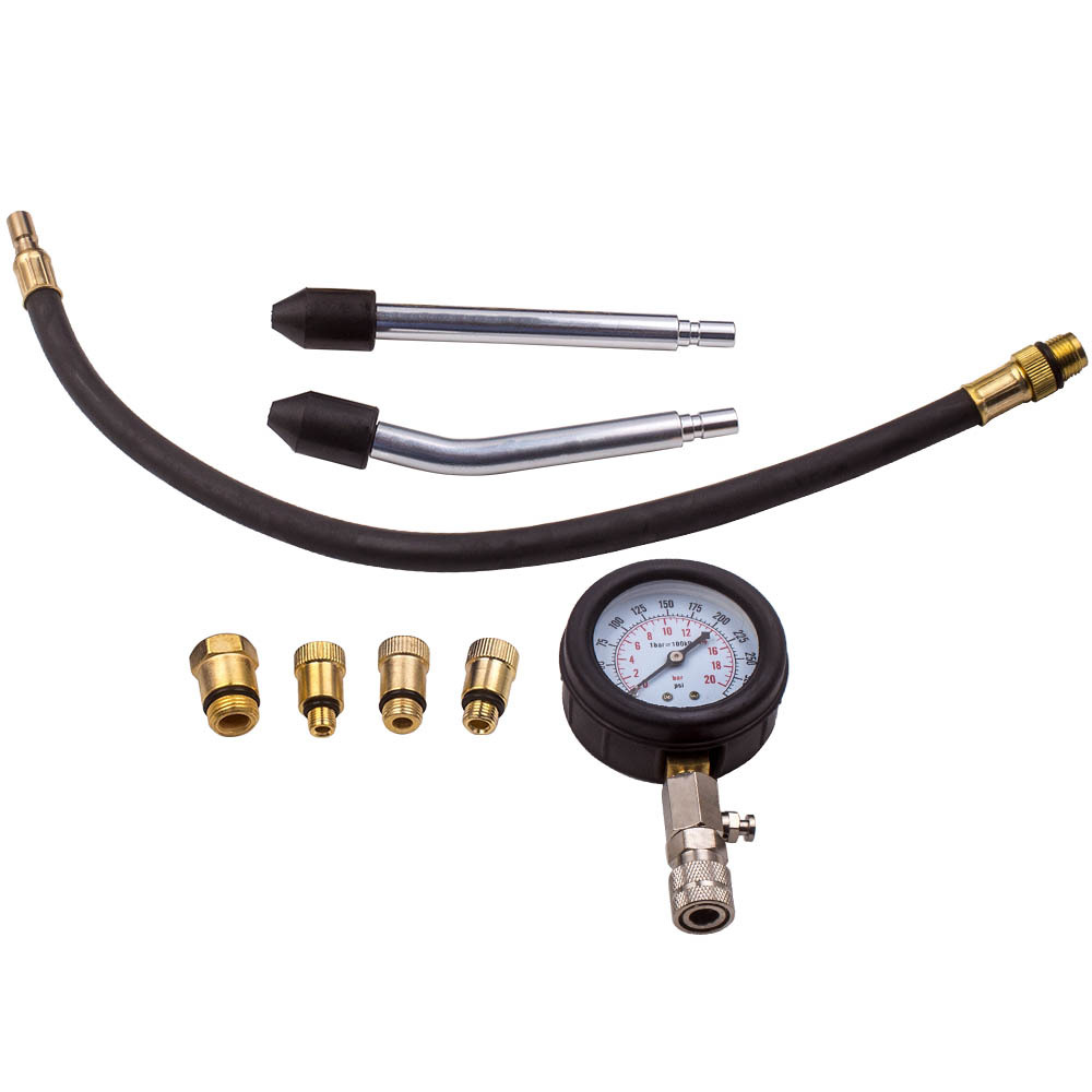 For Motorbikes Cars Petrol Engine Cylinder Compression Test Gauge Detector Kit