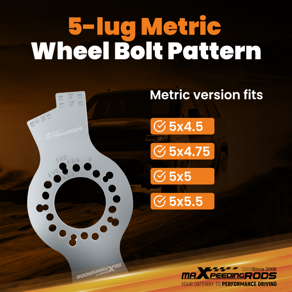 Wheel Fitment Testing Tool Tire Size Fit Test Measuring Mockup 5-Lug Pattern
