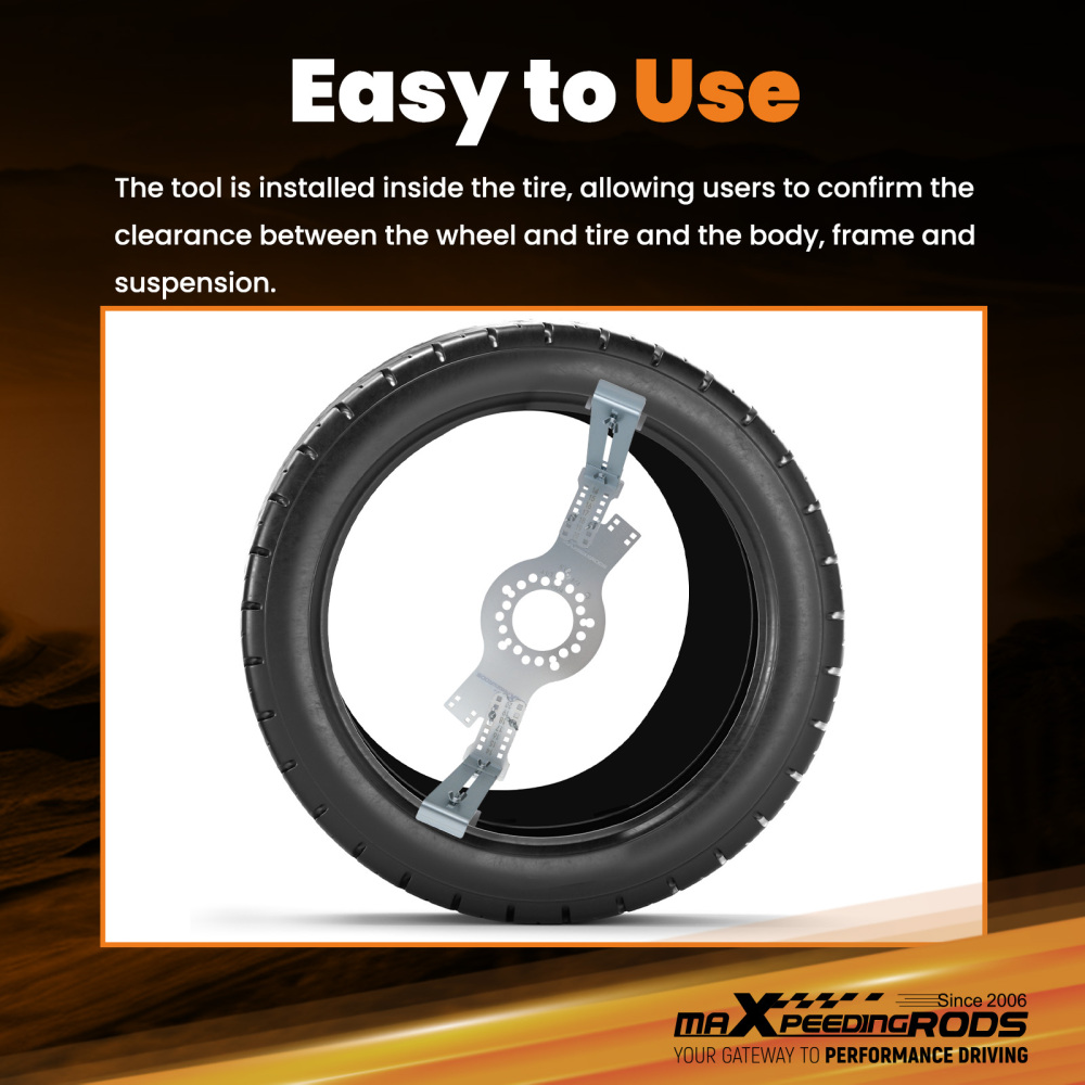 Wheel Fitment Testing Tool Tire Size Fit Test Measuring Mockup 5-Lug Pattern