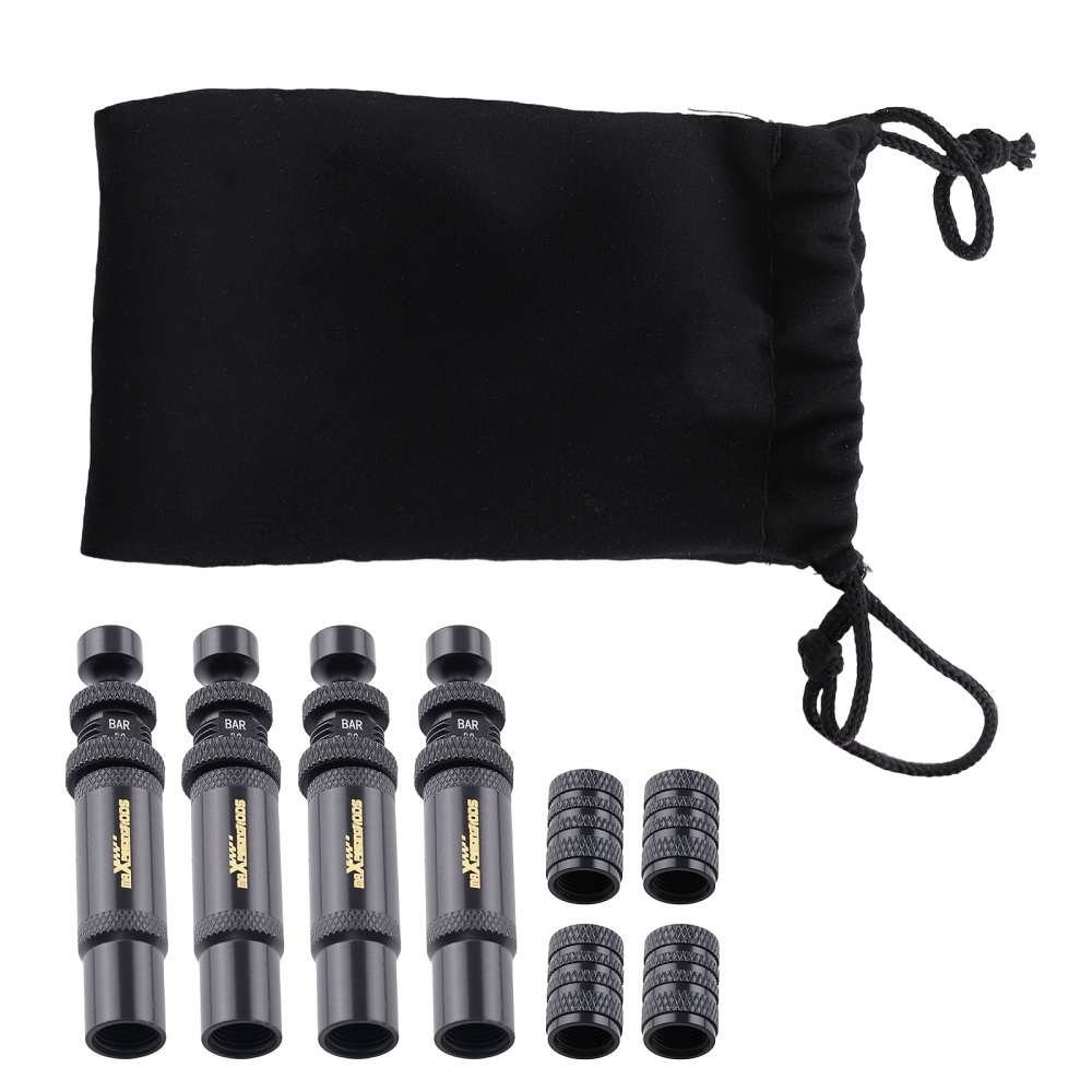 4pcs Adjustable Auto-Stop Tire Deflator for 4x4 10-30PSI Off-Road Brass