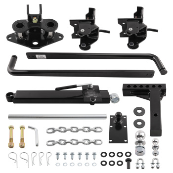 10K Trailer Weight Distribution Hitch + Sway + Drop Shank + 2 5/16 in Ball steel