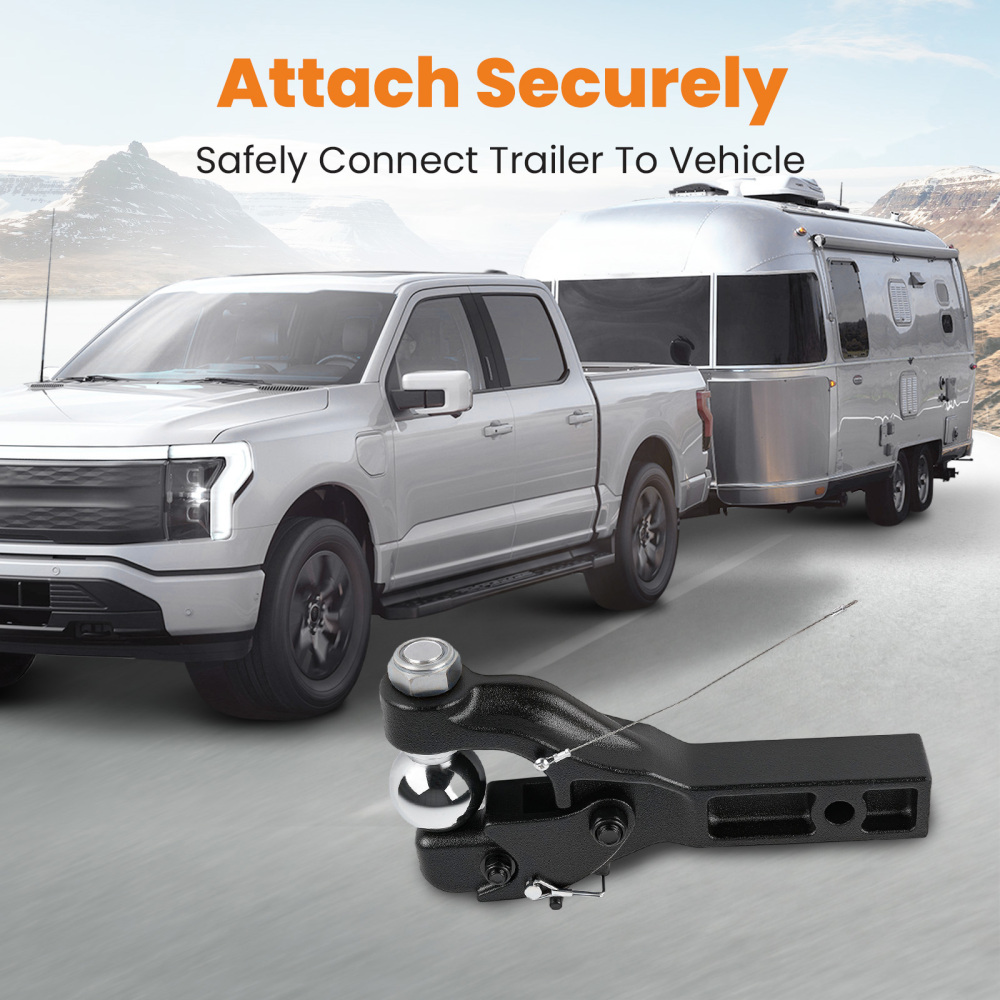 Pintle Tow Hook Receiver Arm Hitch Towing 4WD Truck Heavy Duty 8 Ton Ball Combo