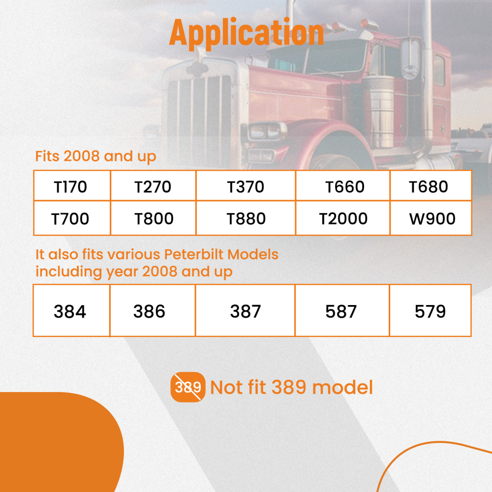 Single Towing Hook Pull Pin + Frame Pin compatible for Peterbilt Compatible for Kenworth A20-6014