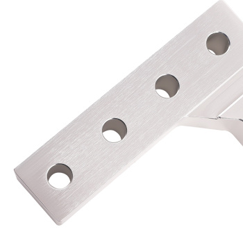 2 inch Trailer Receiver Truck Rv 6 inch Drop Adjustable Aluminum Hitch Tow Towing Silver	