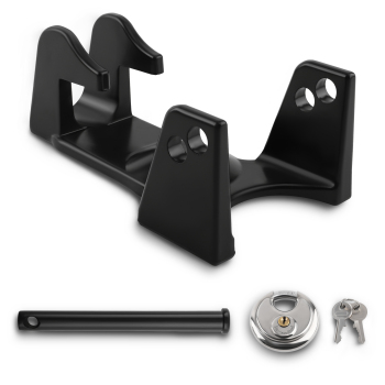 Gooseneck Hitch Lock w/ KeyLock Silver for Livestock/Hauler/Trailer for TL-50