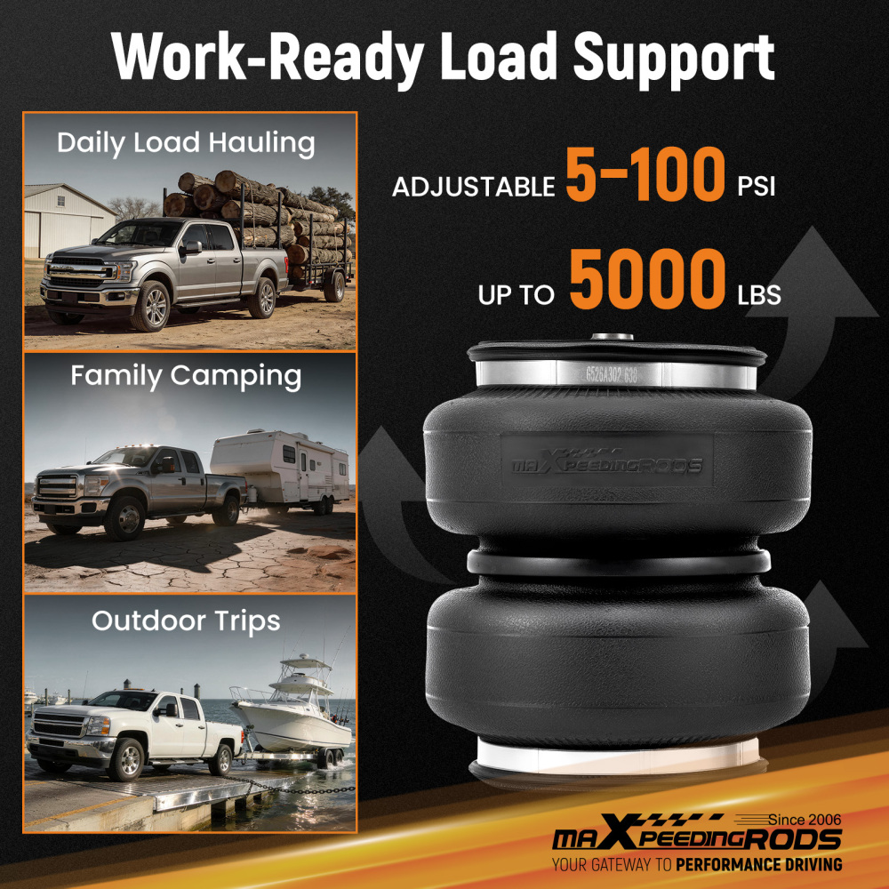 Air Suspension Kit Air Leveling Kit with Helper Spring Bellows Compatible for Chevrolet SilveradoGMC Sierra
