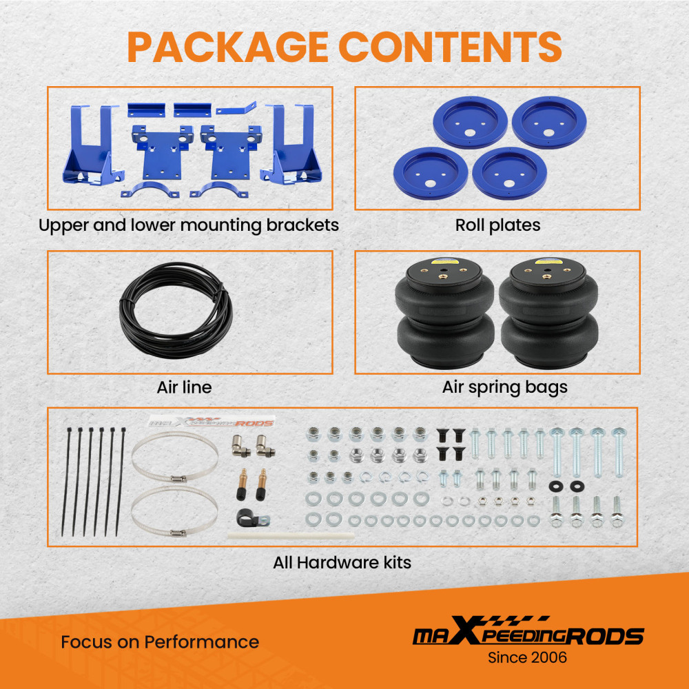 Air Spring Suspension Leveling Kit Rear compatible for GMC Sierra Classic 2500 3500 01-10