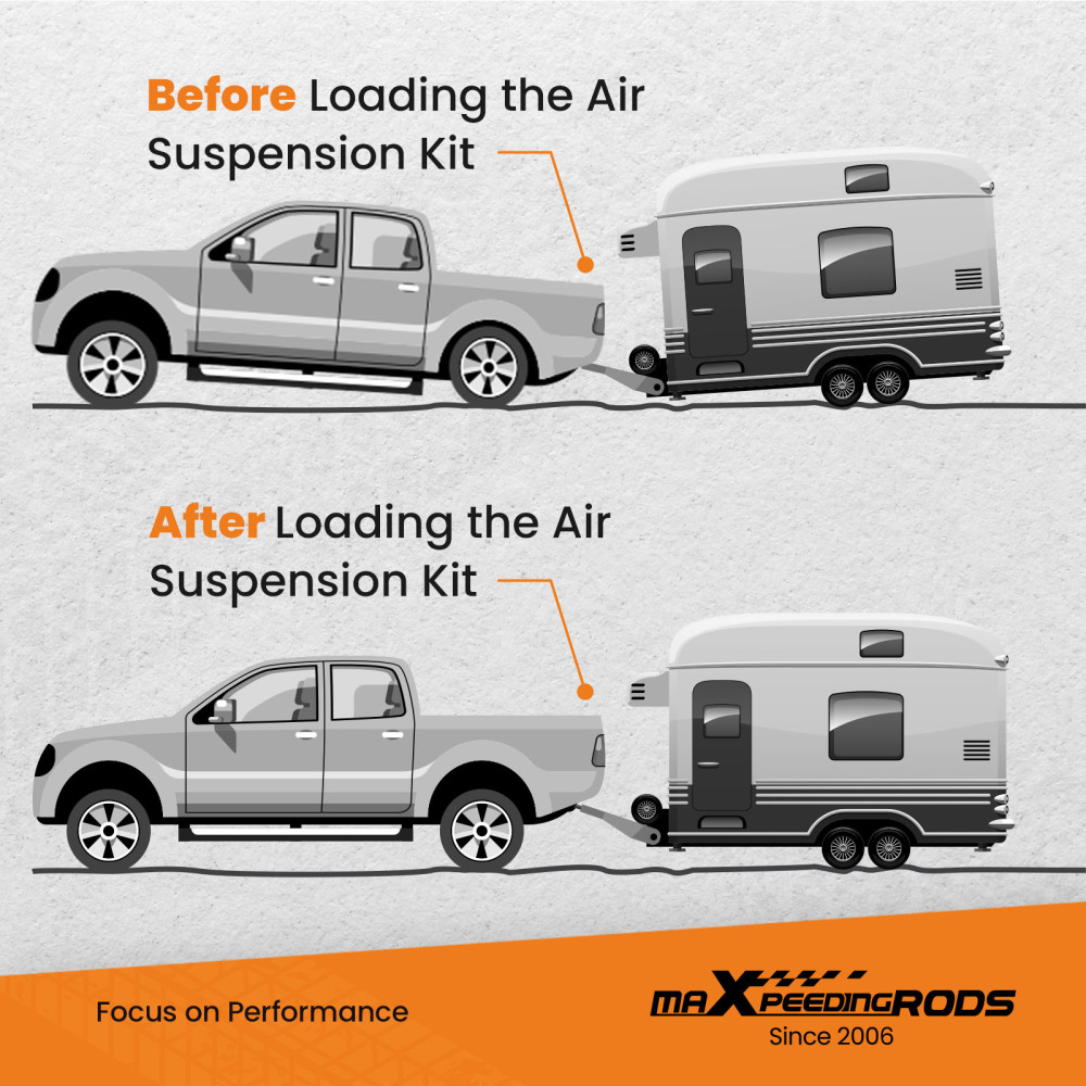 Air Spring Suspension Leveling Kit Rear compatible for GMC Sierra Classic 2500 3500 01-10