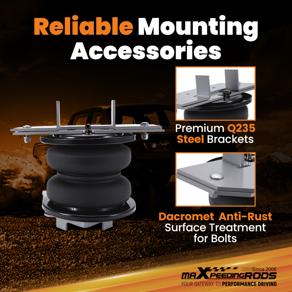 Rear Air Helper Spring Leveling Suspension Kit compatible for Ram 2500 AWD 2011-