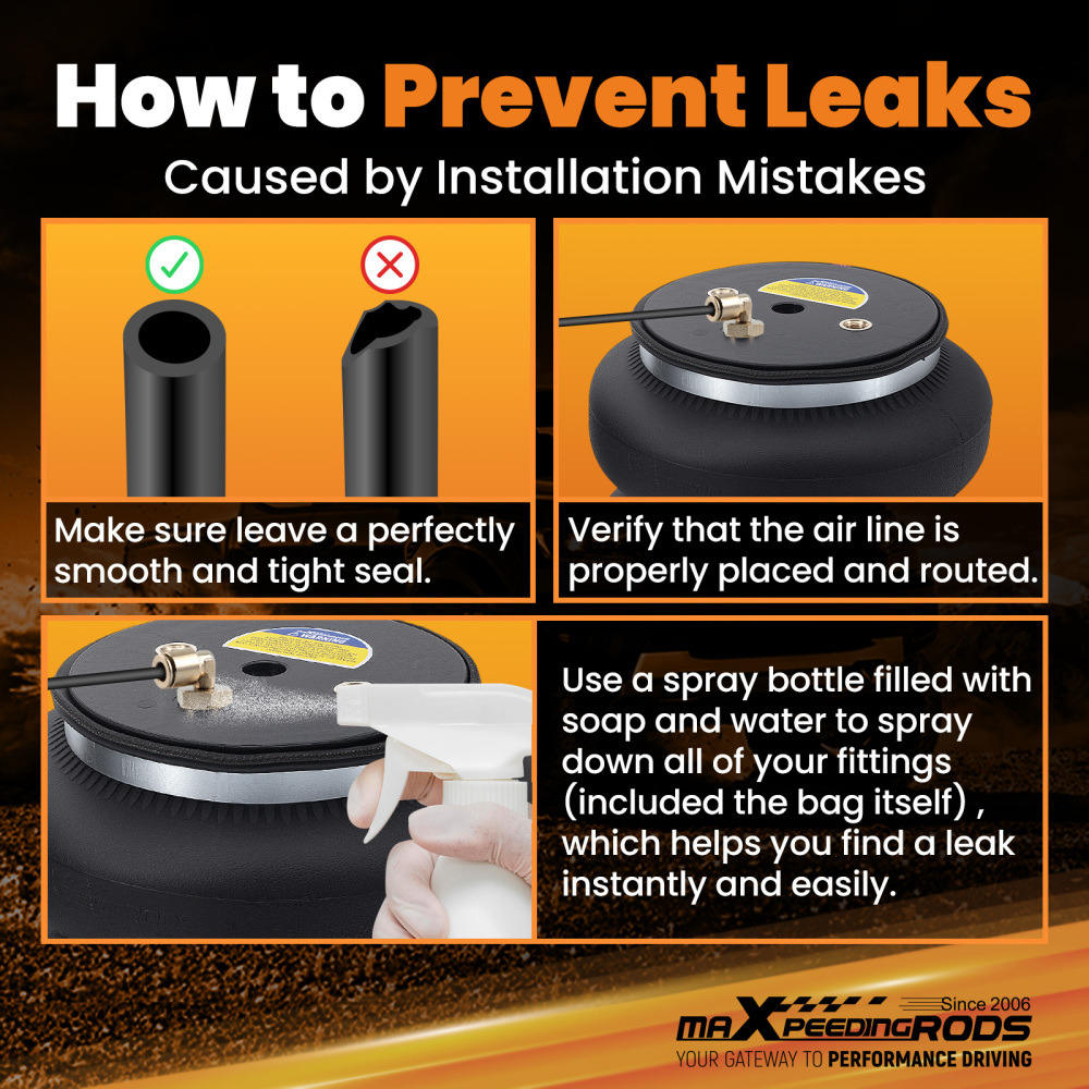 Rear Air Helper Spring Leveling Suspension Kit compatible for Ram 2500 AWD 2011-