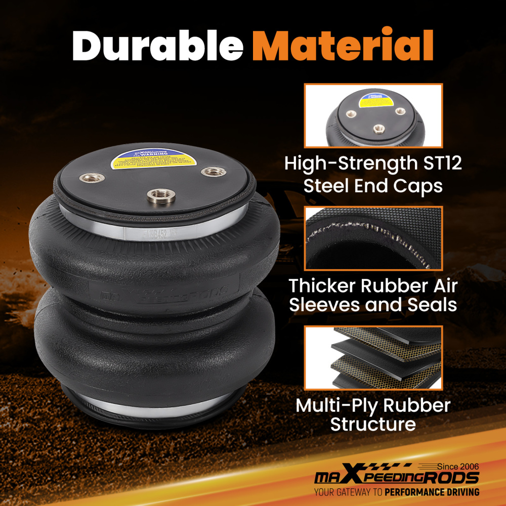 MaXpeedingrods Rear Air Suspension Spring Bag Kit compatible for Ram 3500 RWD 2011-2018
