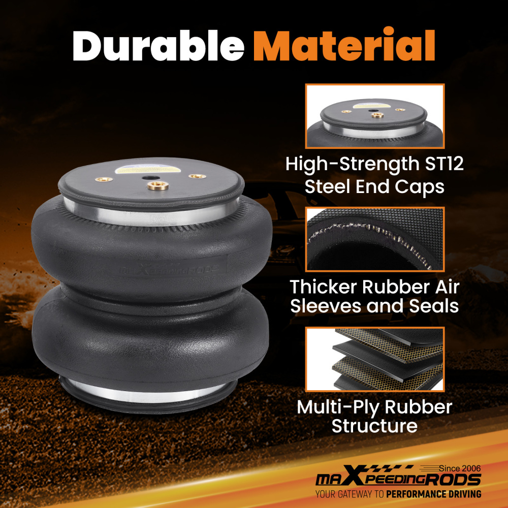 Rear Air Spring Bags Kit Air lines compatible for Ford F250 Super Duty Pickup 6.2L 2011-16