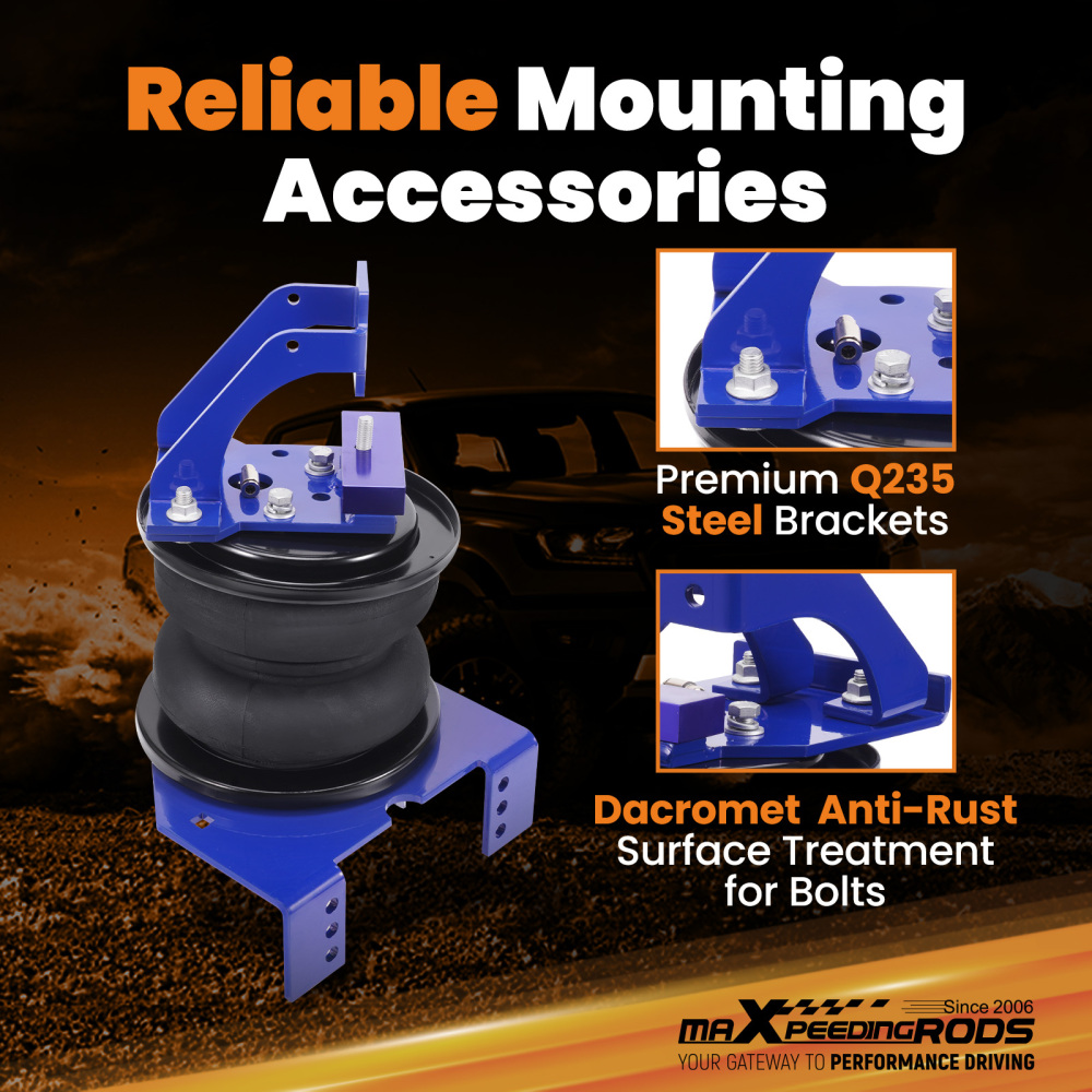 Rear Air Spring Bags Kit Air lines compatible for Ford F250 Super Duty Pickup 6.2L 2011-16