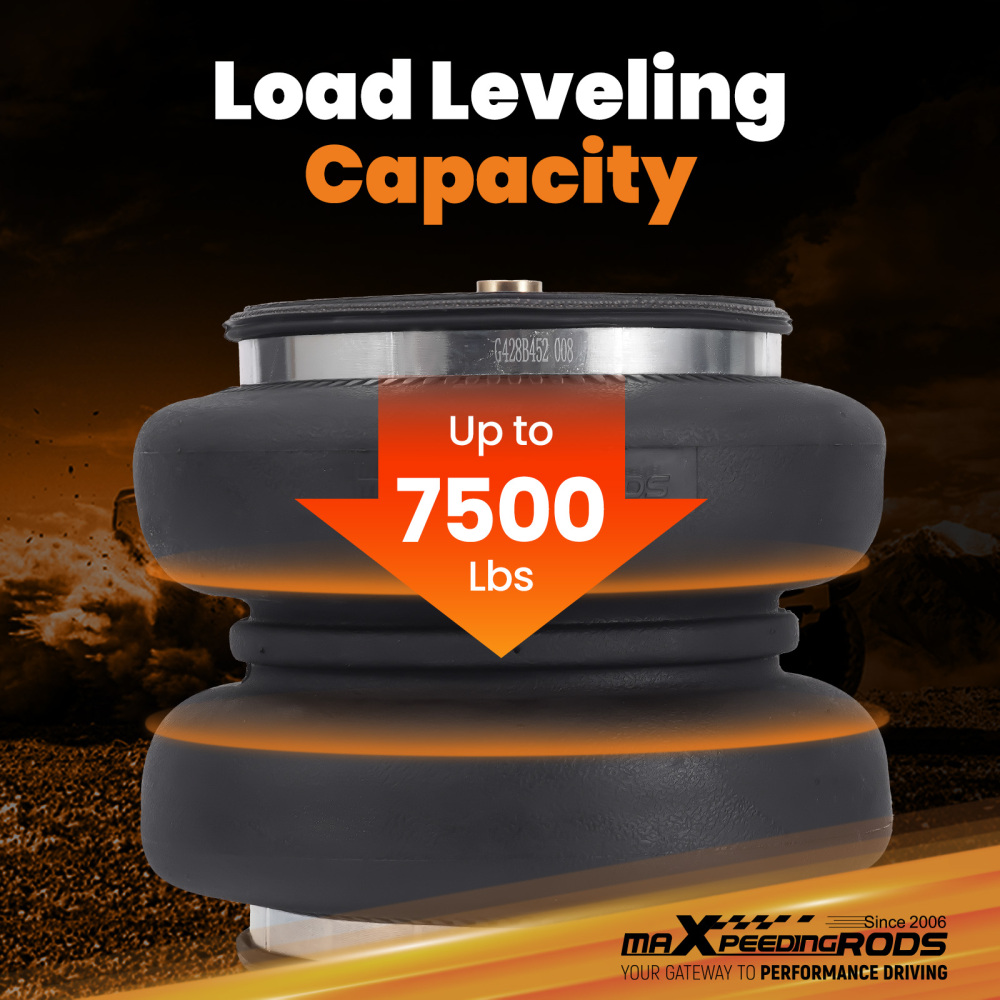 Rear Air Spring Bags Kit Air lines compatible for Ford F250 Super Duty Pickup 6.2L 2011-16