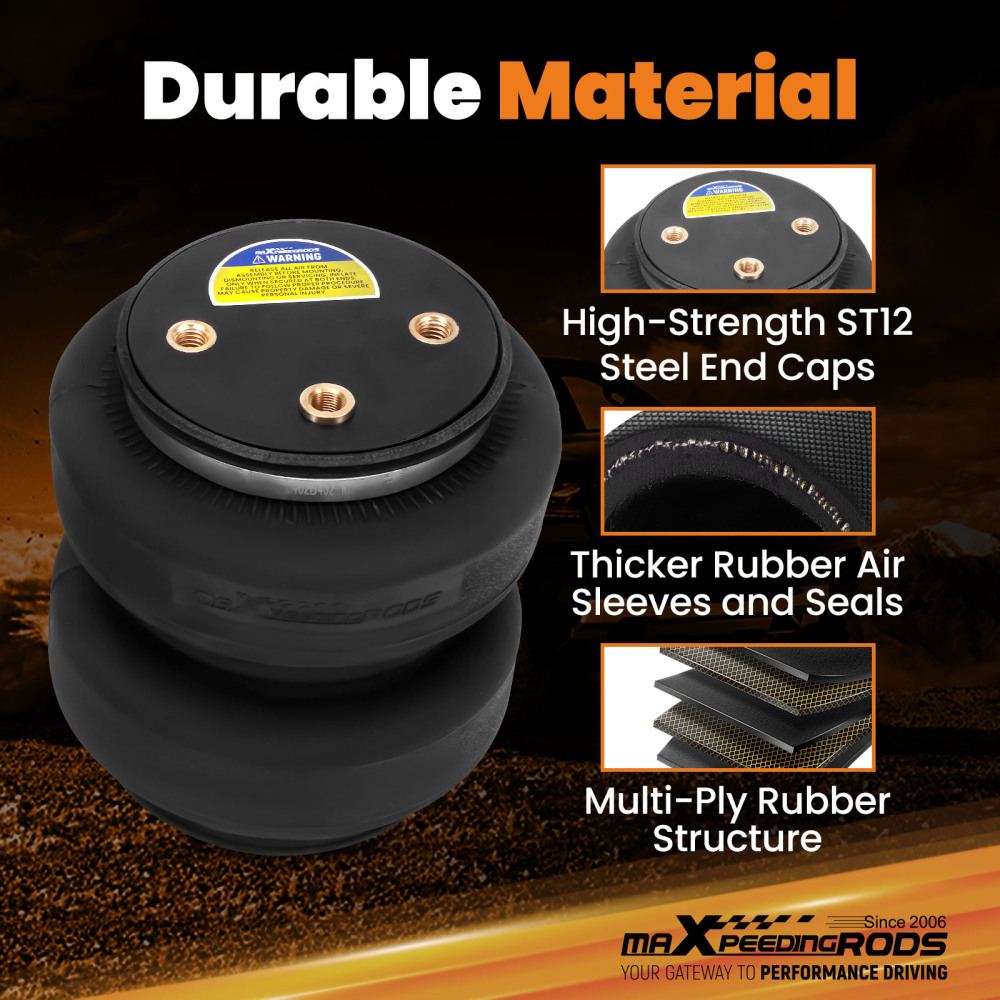 Air Spring Suspension Kit Rear compatible for Ford F-250 F-350 Super Duty SRW 4WD 2023–2024