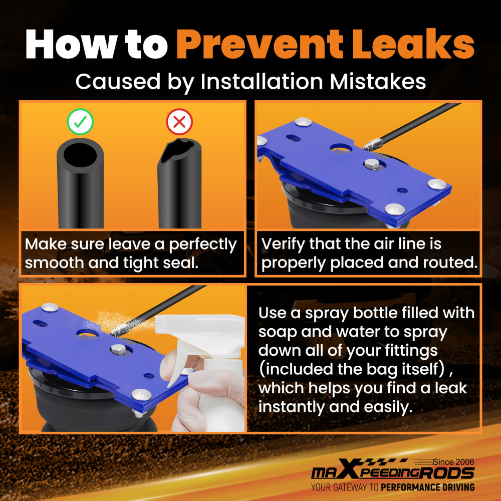 Air Spring Suspension Kit Rear compatible for Ford F-250 F-350 Super Duty SRW 4WD 2023–2024