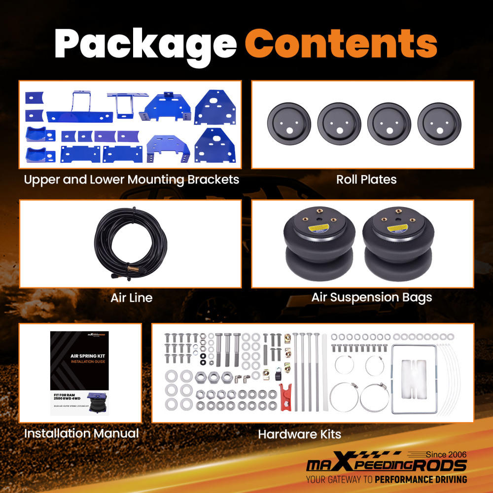 Rear Air Spring Suspension Kit compatible for Ford F250 Super Duty Pickup 4WD 2023-2026