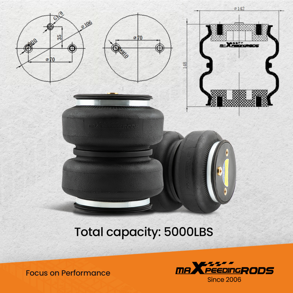 Rear Air Spring Suspension Kit compatible for Ford F-150 2WD 2015-2019 2020