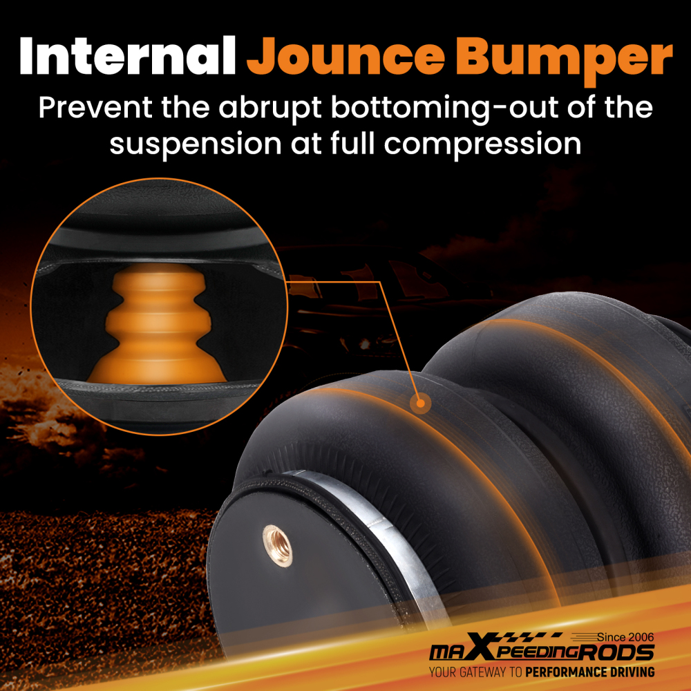 Air Suspension Helper Spring Kit compatible for GMC Sierra 3500 Chassis SL SLE SLT WT 2007