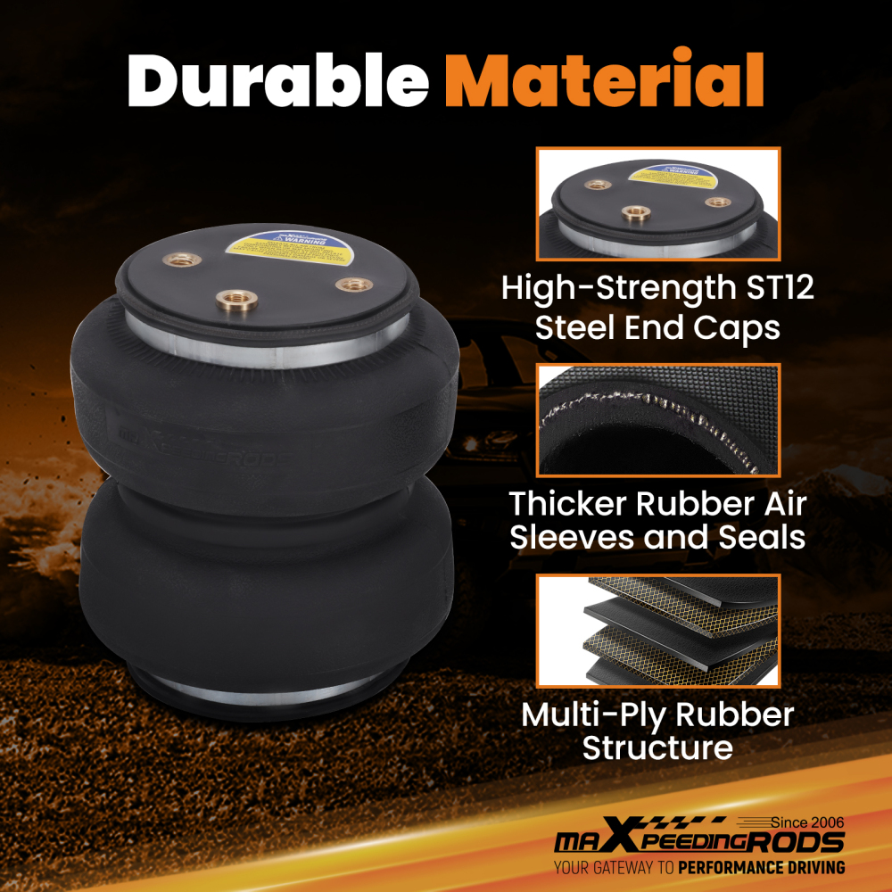 Air Suspension Helper Spring Kit compatible for GMC Sierra 3500 Chassis SL SLE SLT WT 2007