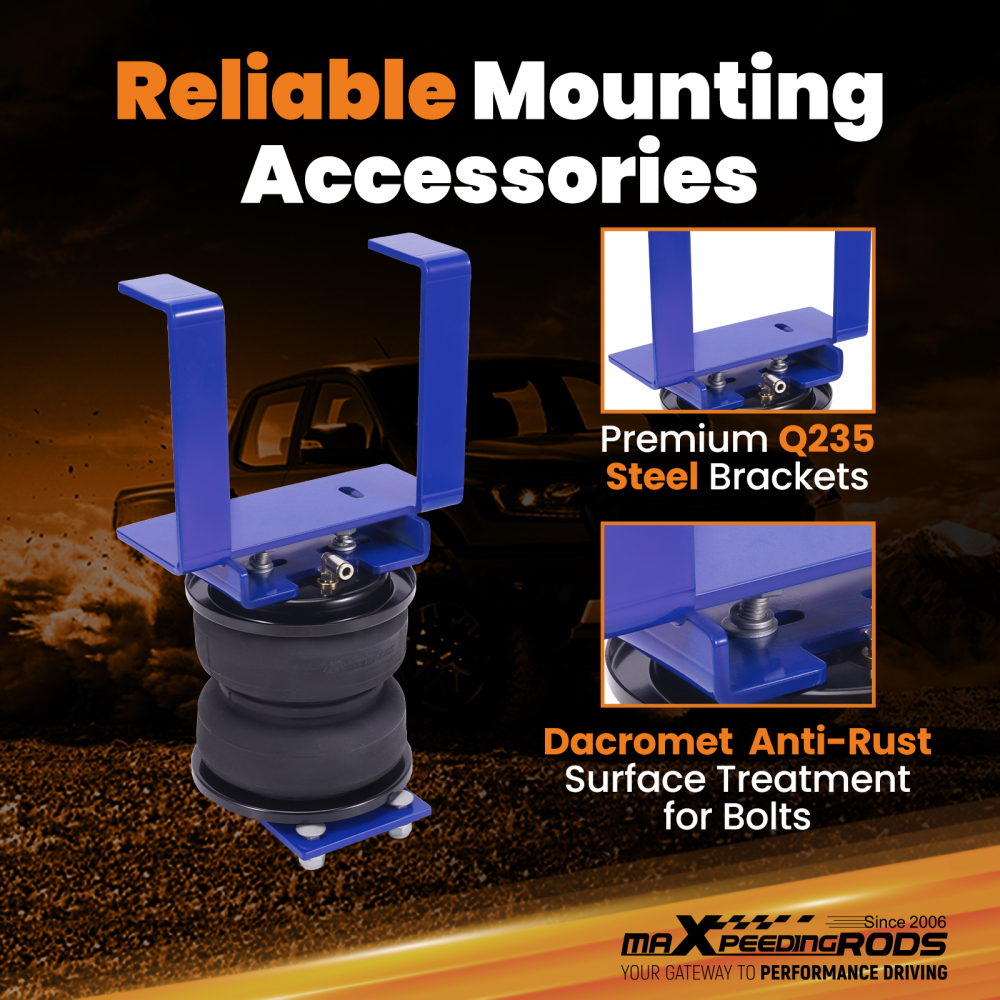 Air Suspension Helper Spring Kit compatible for GMC Sierra 3500 Chassis SL SLE SLT WT 2007