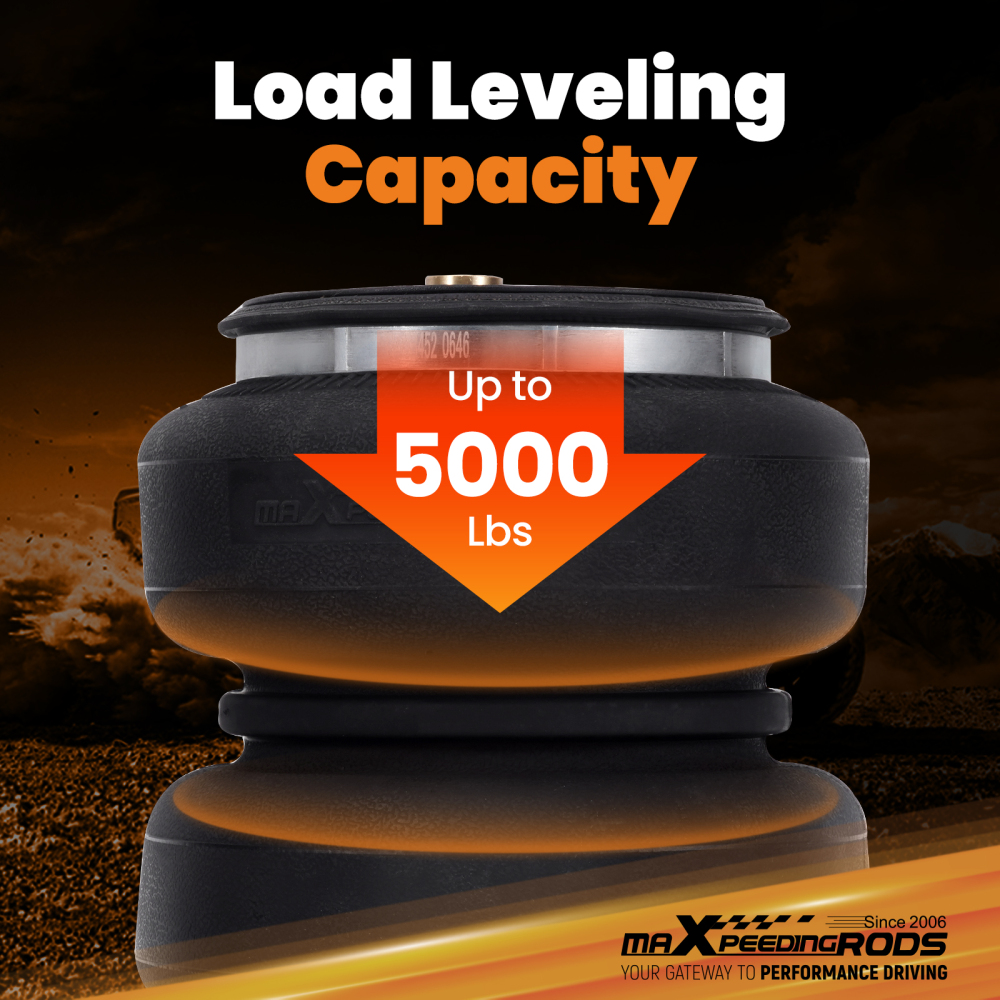 Air Suspension Helper Spring Kit compatible for GMC Sierra 3500 Chassis SL SLE SLT WT 2007