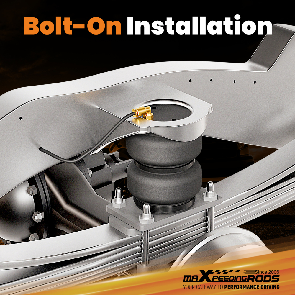 Air Suspension Helper Spring Kit compatible for GMC Sierra 3500 Chassis SL SLE SLT WT 2007