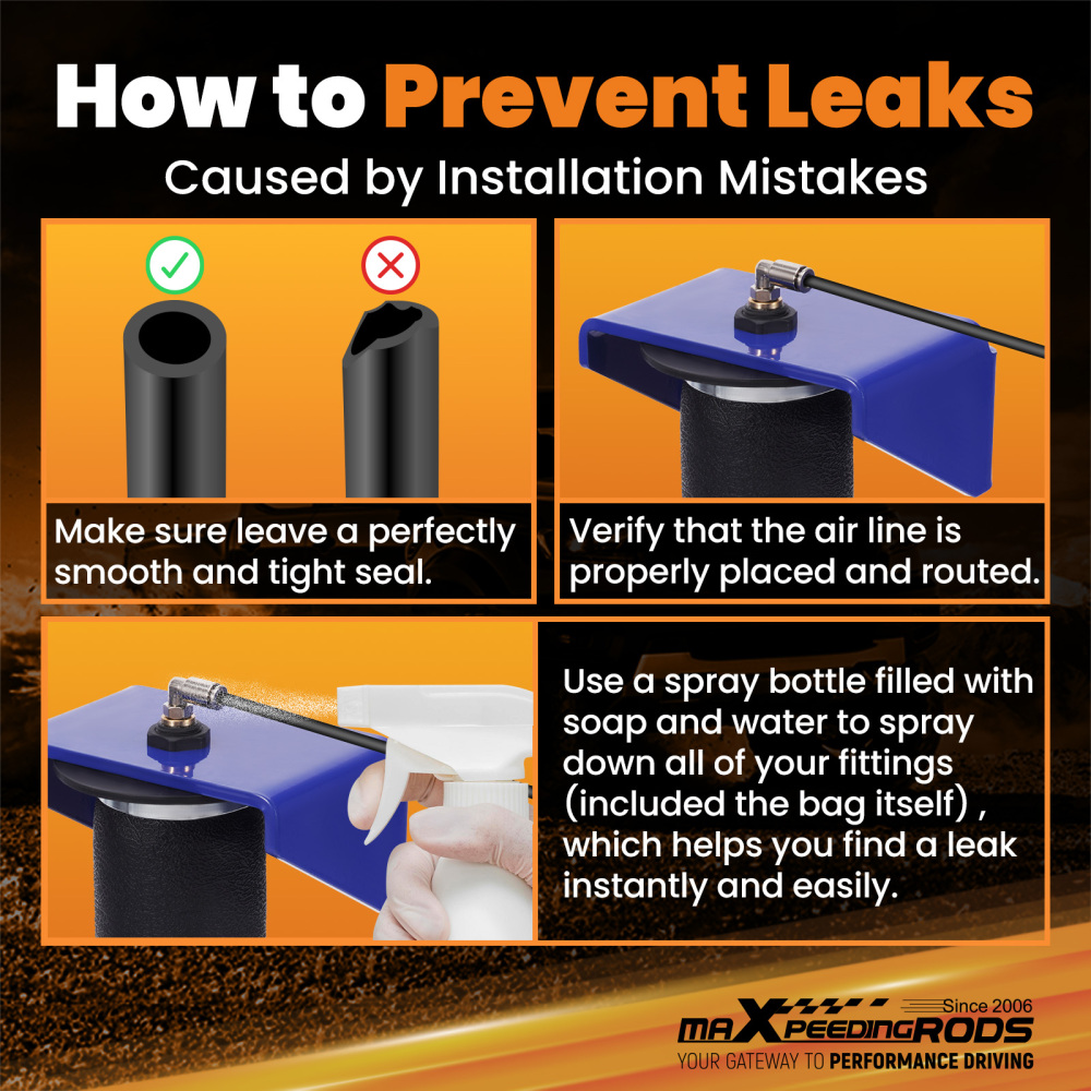 Air Spring Suspension Leveling Kit Rear compatible for Chevrolet Express Van 1500 1996-2002