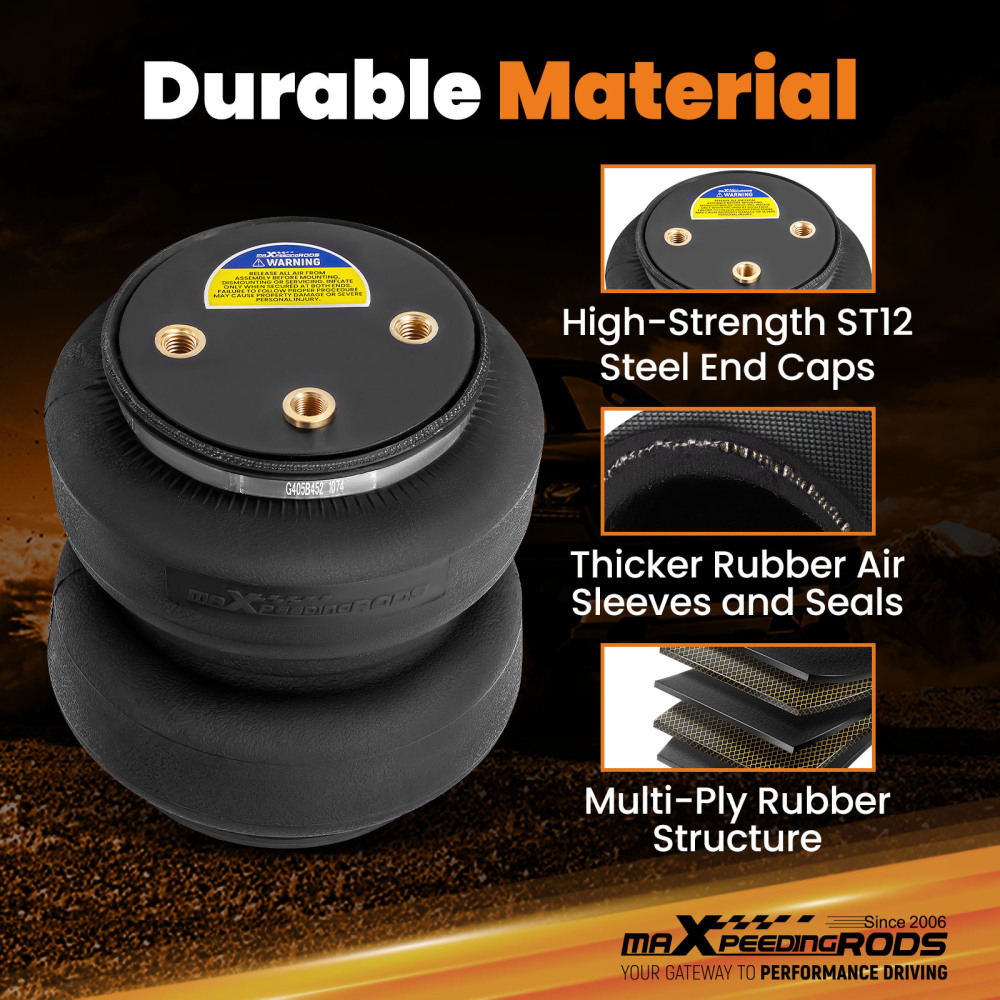 Air Spring Bag 5000lbs Leveling Suspension Kit compatible for Toyota Tundra 2WD 4WD 22-24