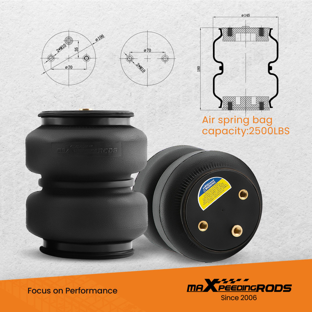 Rear Air Helper Spring Bag Kit compatible for GMC Sierra 2500 3500 Pickup 4WD 20-23