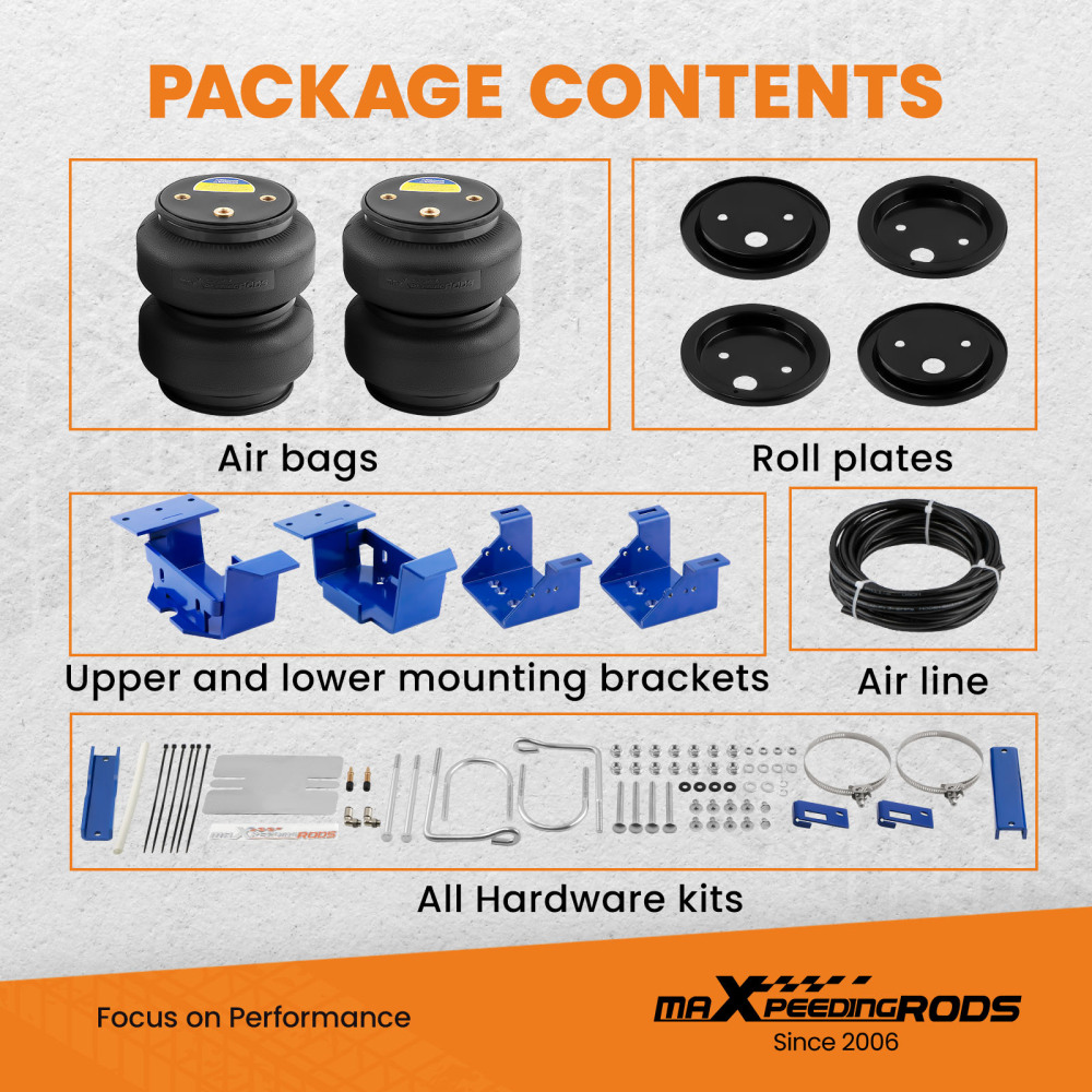 Rear Air Helper Spring Bag Kit compatible for GMC Sierra 2500 3500 Pickup 4WD 20-23