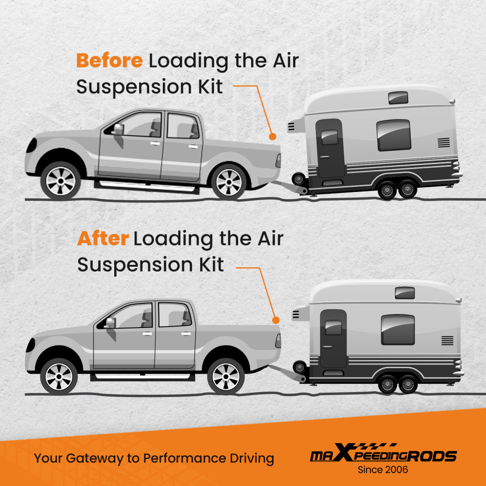 Air Tow Assist Rear Bag Kit for GMC Sierra for Chevy Silverado 1500 99-2006