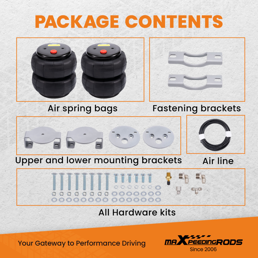 Air Tow Assist Rear Bag Kit for GMC Sierra for Chevy Silverado 1500 99-2006