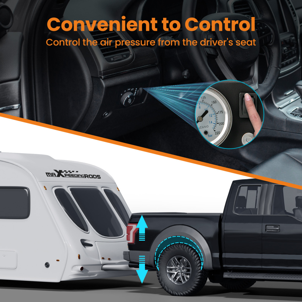 12V Luftfederung Kompressor Controller Kit + Niederdrucksensor for Vans Pickups