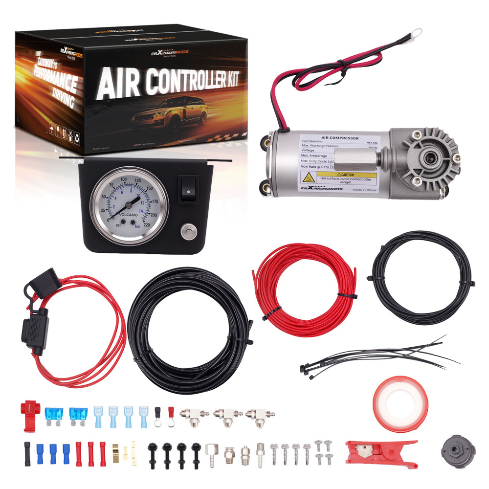 Universal Air Shock Controller Kit Air Sping Bag kit 120 psi Max for Pickups