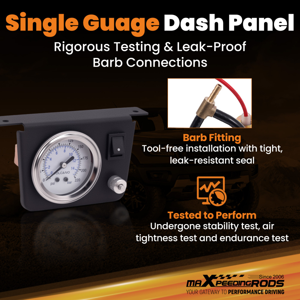 Universal Air Shock Controller Kit Air Sping Bag kit 120 psi Max for Pickups