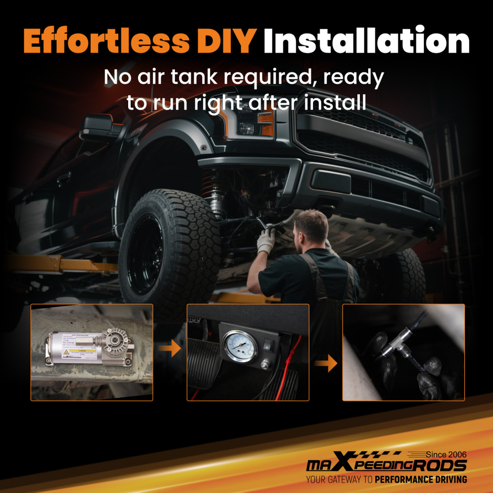 Universal Air Shock Controller Kit Air Sping Bag kit 120 psi Max for Pickups