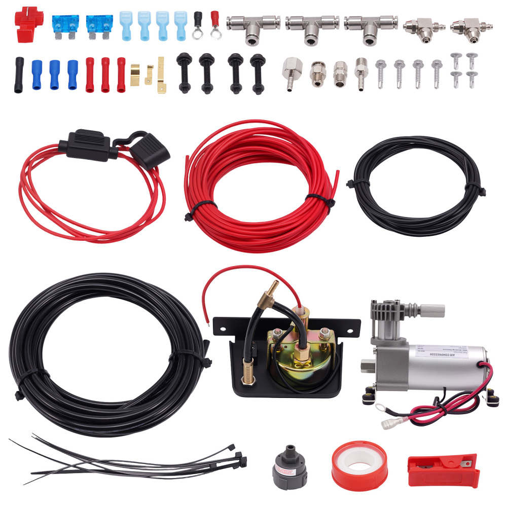 Universal Air Shock Controller Kit Air Sping Bag kit 120 psi Max for Pickups