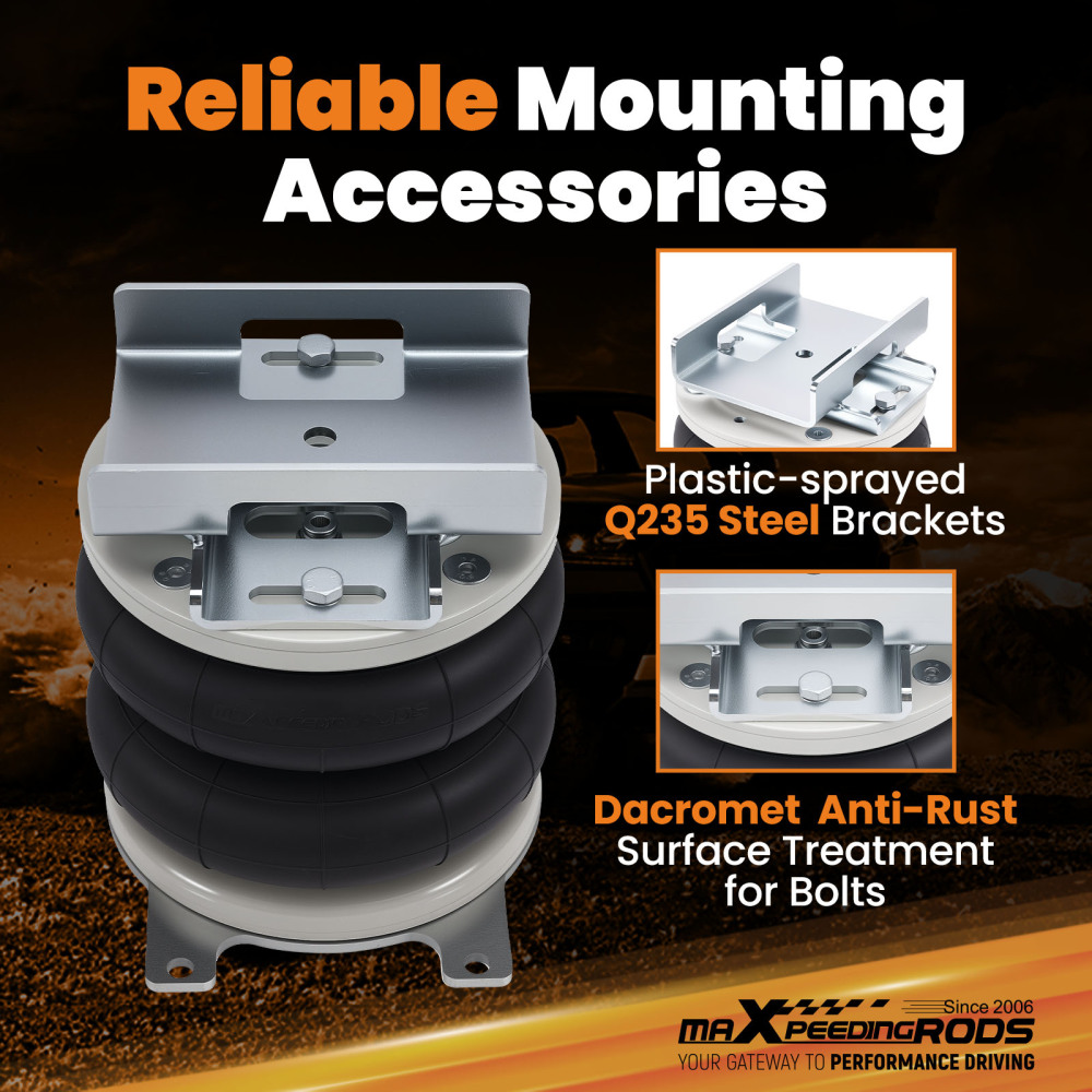 Kit sospensione pneumatica posteriore con Staffe compatibile per Opel Movano X62 compatibile per FWD 2010-