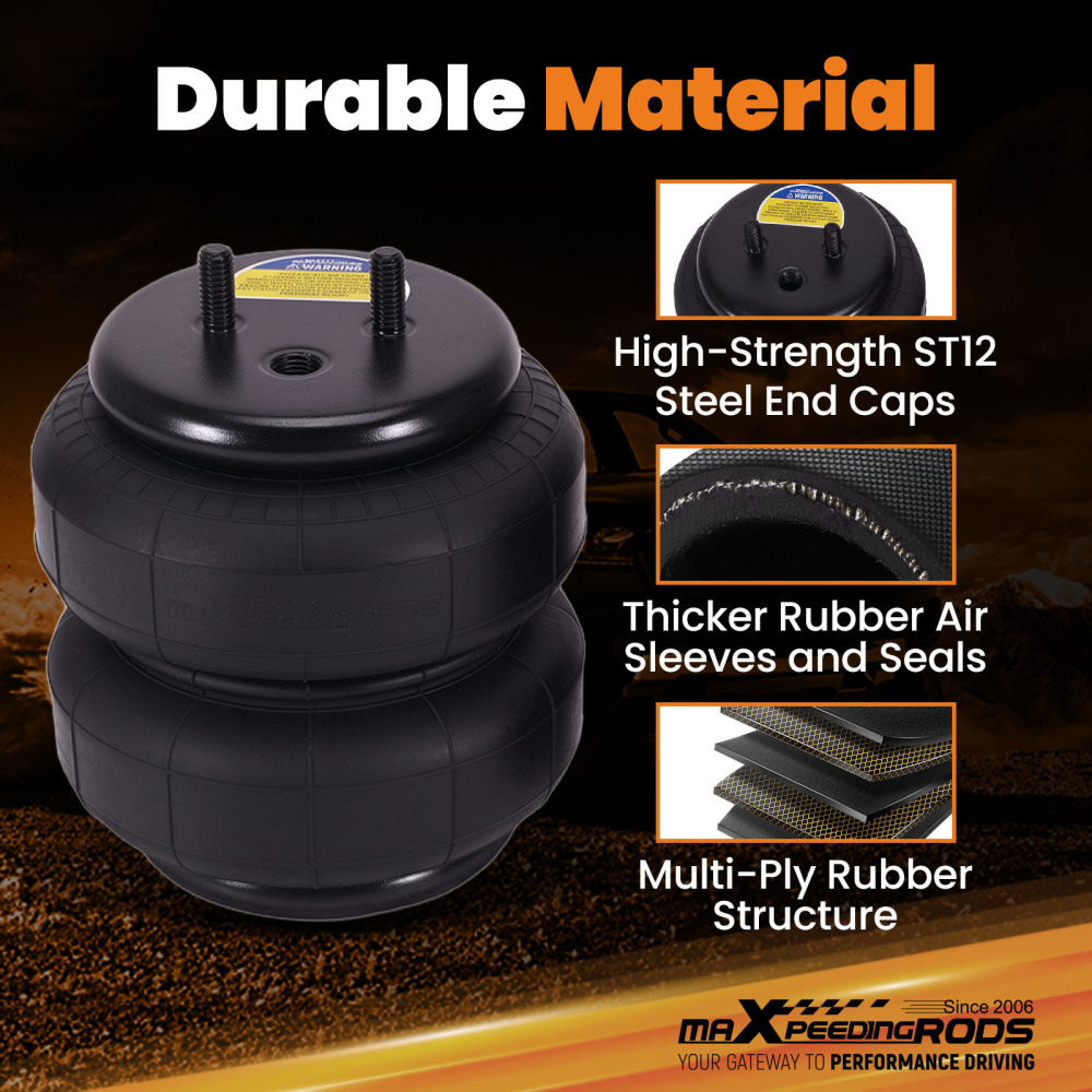 MaXpeedingrods Rear Air Helper Springs Bag Kit compatible for Ford F150 2WD 4WD 2015-2025