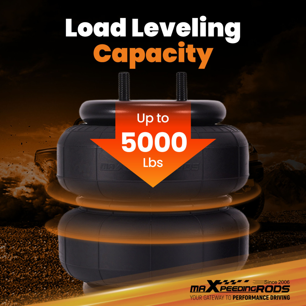 MaXpeedingrods Rear Air Helper Springs Bag Kit compatible for Ford F150 2WD 4WD 2015-2025