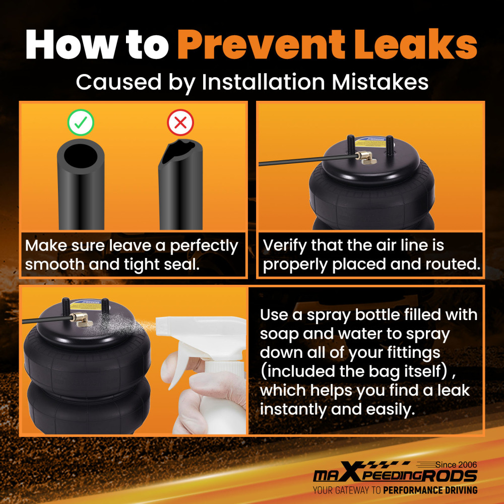 MaXpeedingrods Rear Air Helper Springs Bag Kit compatible for Ford F150 2WD 4WD 2015-2025