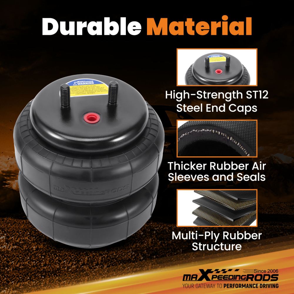 Air Spring Suspension Bags Leveling Kit Rear compatible for Ram 3500HD Cab 2WD 4WD 2010-25