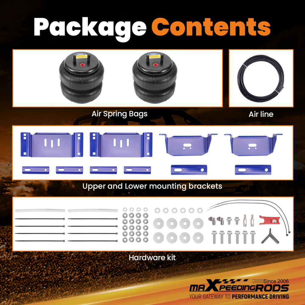 Air Spring Suspension Bags Leveling Kit Rear compatible for Ram 3500HD Cab 2WD 4WD 2010-25