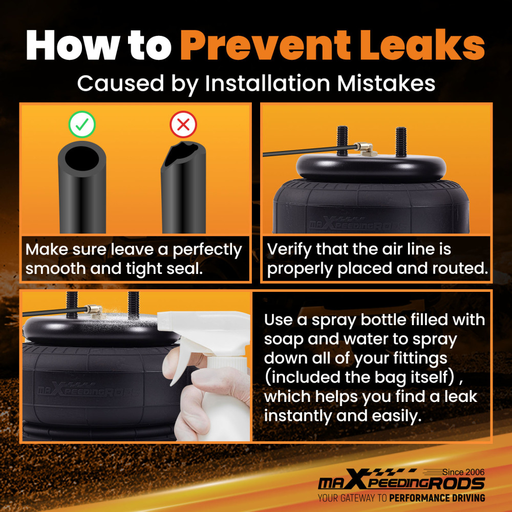 Air Spring Suspension Bags Leveling Kit Rear compatible for Ford Excursion 2WD 2000-2006