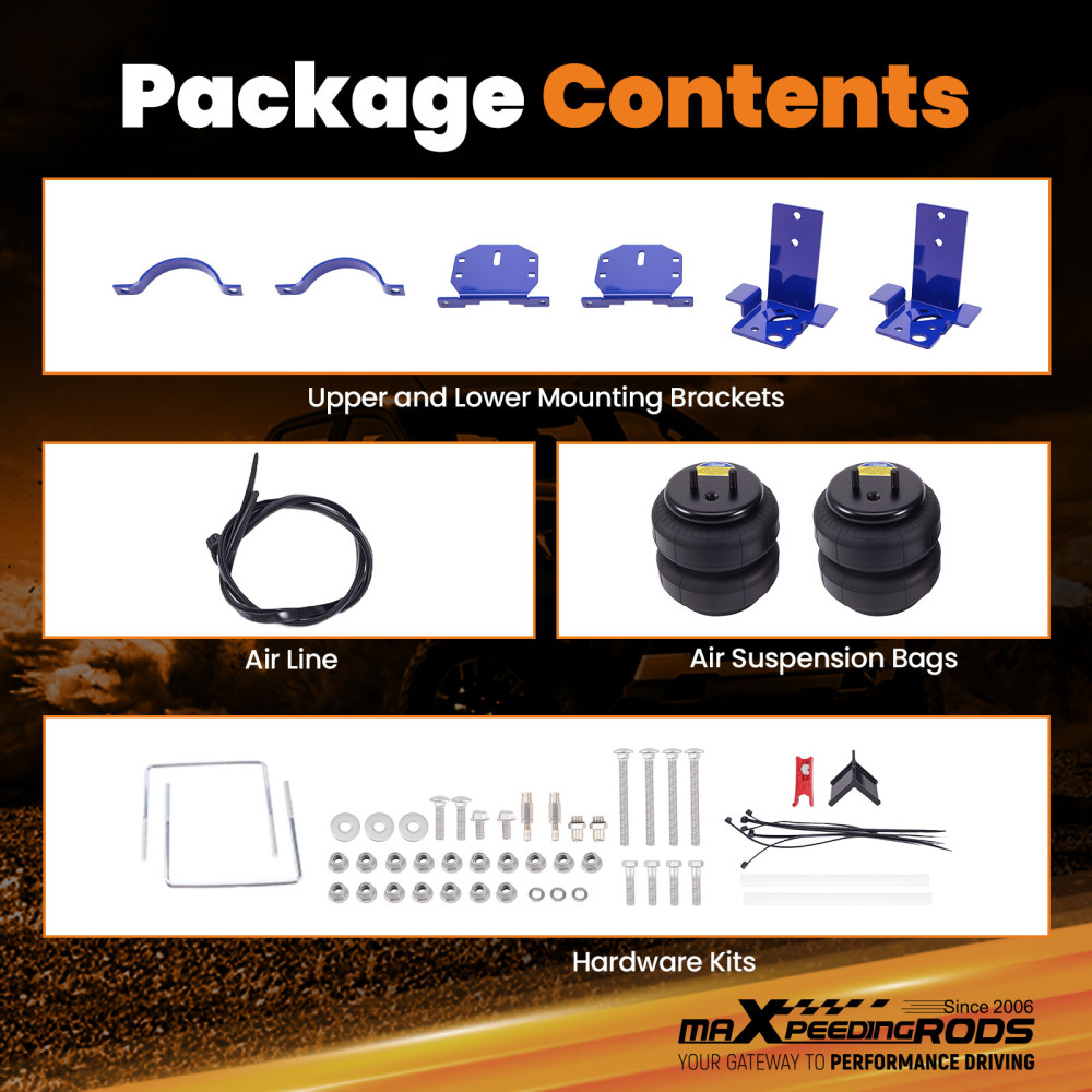 Air Spring Suspension Bags Leveling Kit Rear compatible for Ford Excursion 2WD 2000-2006