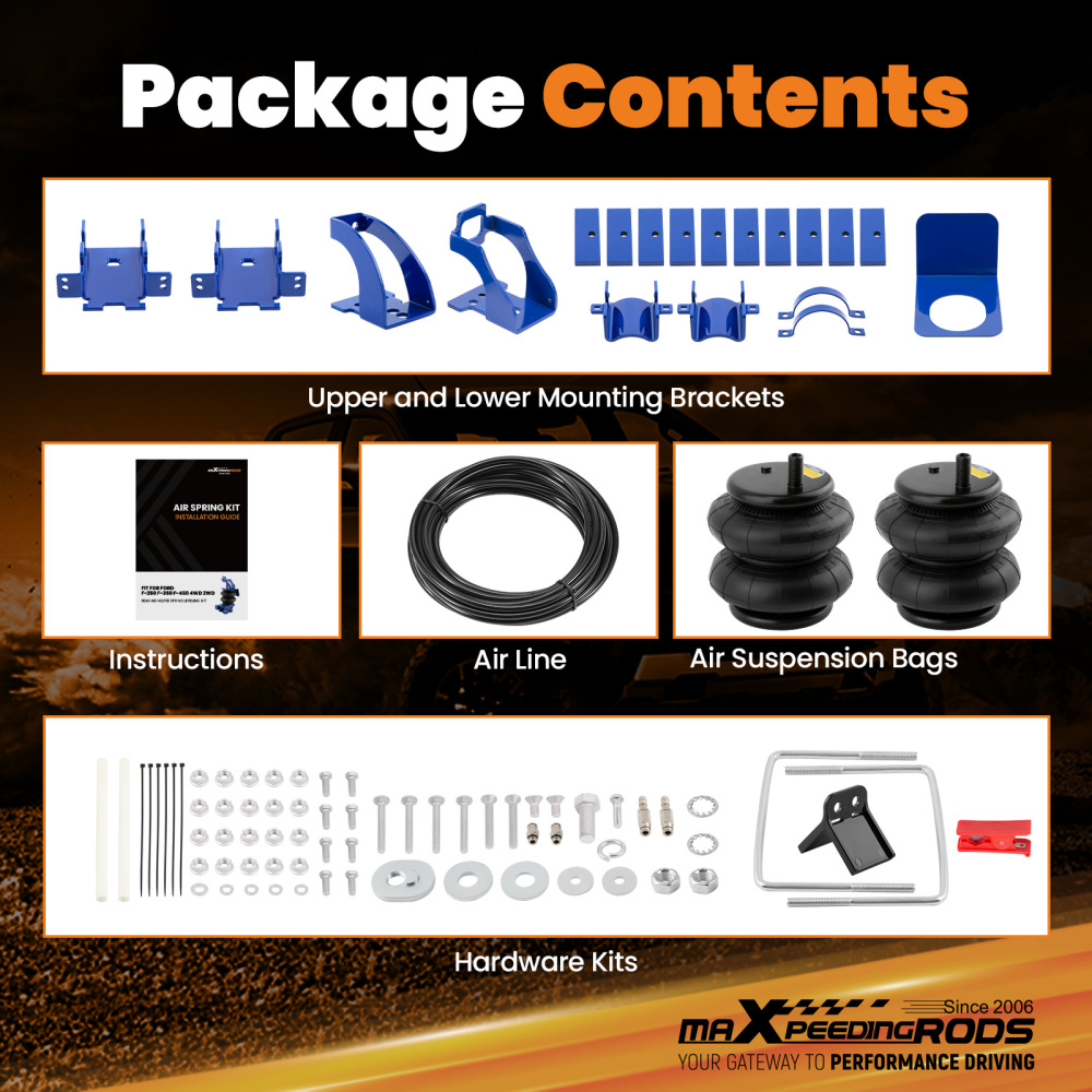 Air Suspension Spring Kit Rear fit F250 F350 compatible for Super Duty 2WD 4WD 2011-2016