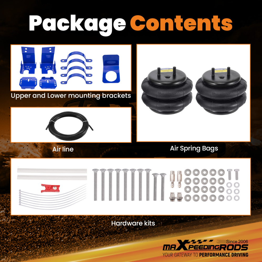 Air Spring Bag Tow Assist Kit Rear compatible for Ford E33 Class A Motorhome 1992-1996