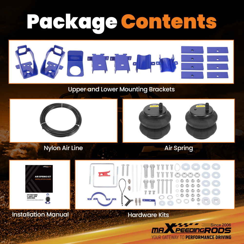 Air Suspension Spring Kit 5000lbs compatible for Ford F250 F350 4WD 2WD 1999-2004