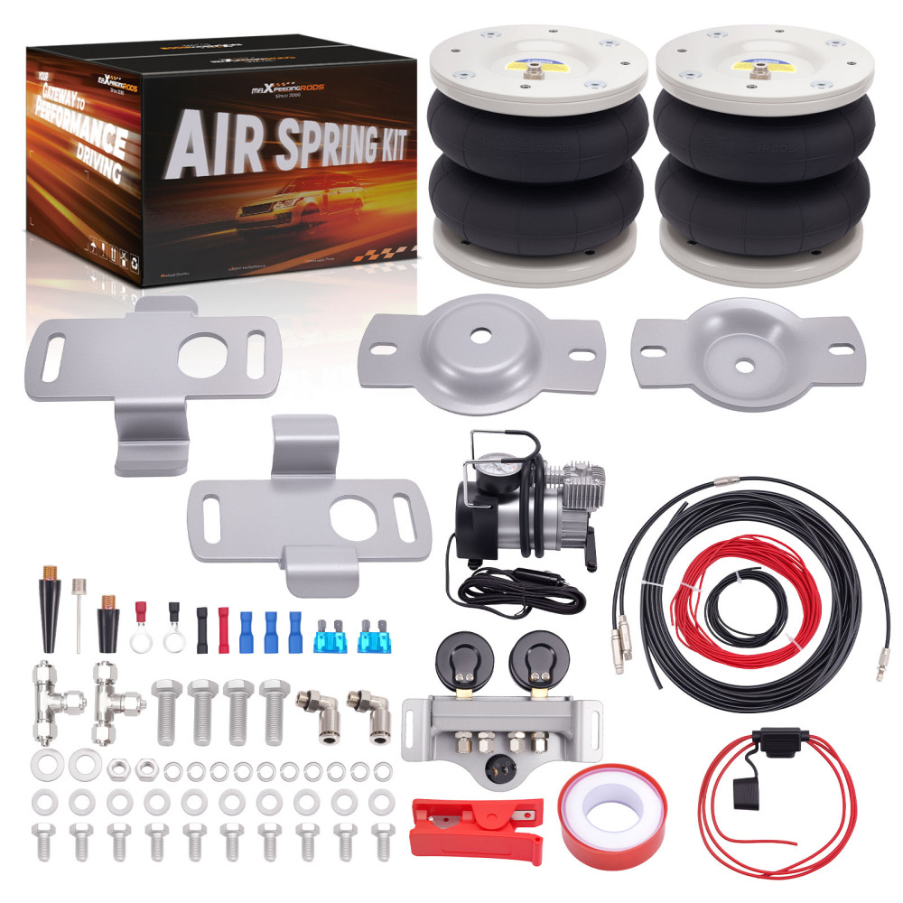 Air Suspension Bag Kit W/ Dual Gauge Compressor compatible for Citroën Relay 1994- 4000KG
